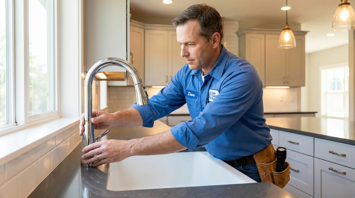 Kitchen faucet installation by Johns Plumbing LLC in Coxsackie